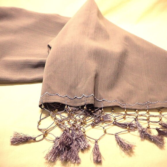 ~~~ SCARF ~ Med Brown 72 c 20 Inches / Tassels ~ NEW - Picture 1 of 1